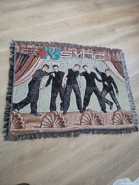 N’SYNC Boy Band Woven Bye Bye Bye Album Cover Tapestry Throw Blanket